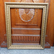 Cadre en bois et stucs dorés de style BARBIZON - XIXe siècle -  57 x 47 cm