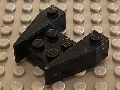 Lego black wedge 3x4 - black,