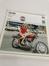 Triumph 750 X75 Hurricane 1972 fiche carte moto collection édition Atlas