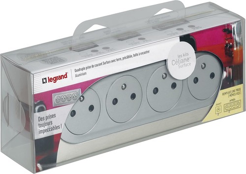 Legrand bloc 4 prise - -,