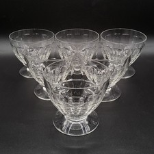 Service de six verres à eau en cristal taillé de Baccarat modèle Charme XXème