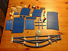 Lot LEGO 110 Rails bleu train LEGOLAND  +2 grands aiguillages et 1 croisement