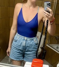 JDY Short en jean Dames Pantalon court T EU 42 bleu style décontracté