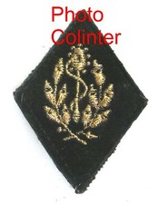 Losange de bras mle 1945 d'Aspirant PHARMACIEN  - velours vert foncé