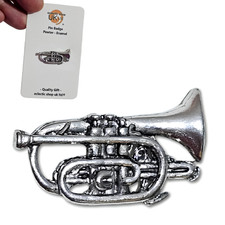 Insigne épingle cornet étain