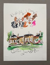 Projet pour le Château Langoa Barton, Aquarelle, Signature à identifier