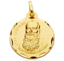 Pendentif Or 9k 375 Mls. Médaille Fray Léopold 22 MM 2,80 Grammes