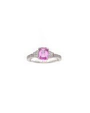 Bague saphir rose 1,86 ct en