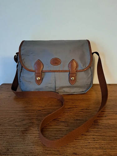 Sac longchamp toile cuir - et,