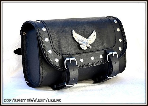 Sacoche fourche cuir - en,