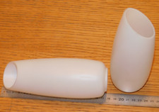 vintage 1950 LOT 2 ANCIEN applique de LAMPE en verre blanc SUSPENSION abat jour