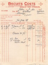 1928 BISCUITS COSTE A POITIERS - M. ORILLARD A CERNAY