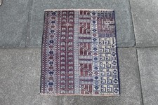 Tapis Oriental En Laine Traditionnel Fait Main Vintage Marron Petit 70x60cm