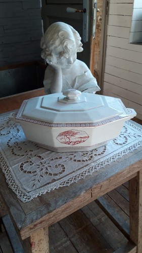 Soupière ancienne faïence - soupière, de