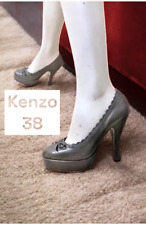 Kenzo 38 Chaussures cuir grises escarpins femme talons aiguille
