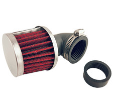 Filtre a air chromé coudé