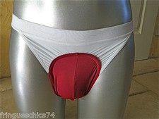 slip bicolore satiné homme