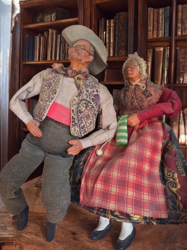 Lot santons anciens vintage - santons,