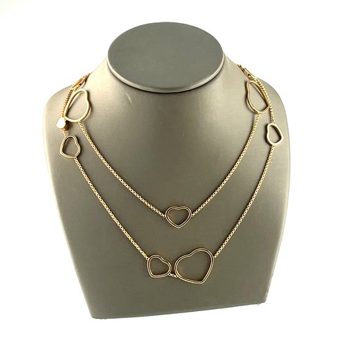 Collier cœur long or - collier,