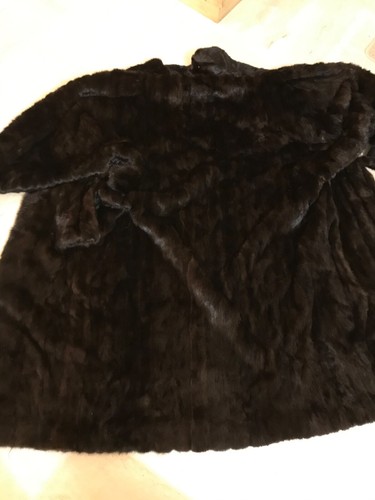 Manteau vison noir usagé - noir, sans