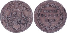 Mezzo Baiocco - Pivs IX - 1848