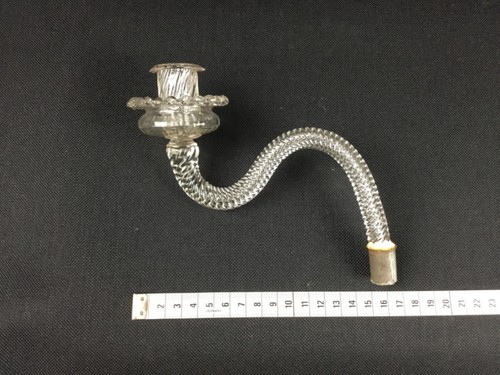 Lot bras bougeoir verre - 1,