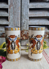 2 ANCIENS VASES GIEN ROULEAUX RENAISSANCE