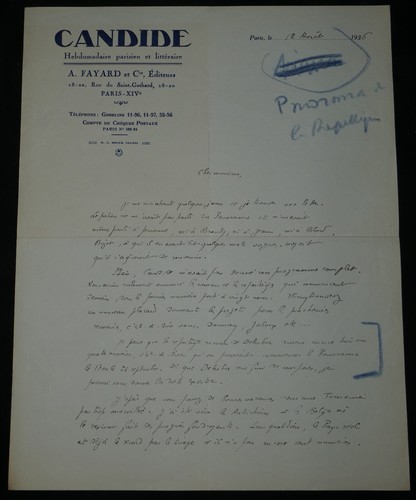 Pierre gaxotte lettre - pierre,