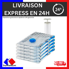 5 housses de rangement sous vide avec pompe manuelle, Fermeture éclair, Taille L