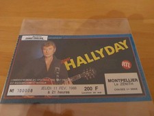 billet place ticket concert Johnny hallyday Montpellier 1988
