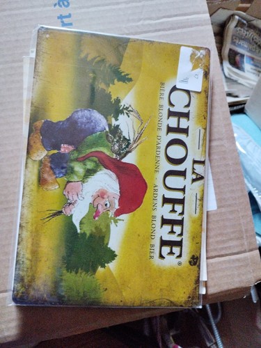 Plaque chouffe métal bière - chouffe,