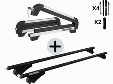 Kit De Barres De Toit + Porte-Skis Pour Audi A6 Avant SW (A4) Avec Rampe 2018-