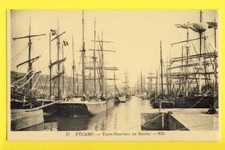 cpa FÉCAMP (Seine Maritime) TERRE-NEUVIERS au Bassin Voiliers Pêche Fishing Ship