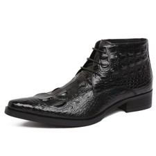 Hommes Ancien Cuir Véritable Bottines,Chaussures ,Hommes Punk Moto Bottes