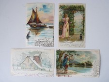 4 CPA avec jeu de lumières METEOR Carte Postale (19287)