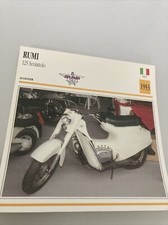 Rumi 125 Scoiattolo 1953 carte moto de collection Atlas Italie