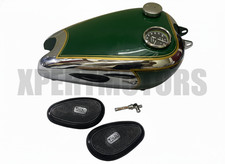 Pour BSA C10 C11 250cc Acier Vert & Chrome Essence Réservoir + Smiths Speedo