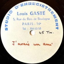 Jeanne Moreau 7" Acetate 1966 J'Avais Un Ami - Tout Morose