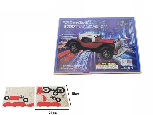 Puzzle bois voiture - en,