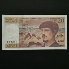 BILLET 20 FRANCS DEBUSSY 1993
