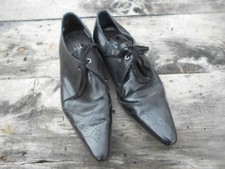 RARE CHAUSSURES PEPE JEANS LONDON CUIR NOIR VERNIES RICHELIEU T 39 TBE SEXY +20€