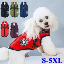 Gilet pour chien Winter Rembourré Manteau Avec poignée Fermeture éclair Manteau