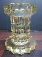 DAUM NANCY FRANCE BEAU PETIT BOUGEOIR Verre Années 30-40 SIGNÉ 