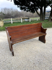 Banc d'église en chêne  en