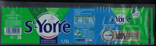 France etiquette water label - france,
