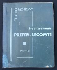 Catalogue 1938 PREFER LECOMTE L'Automotion automobile bougie huile garage