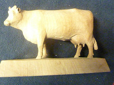 sulpture bois vache normande