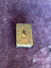 Porte boite d'allumette - métal doré