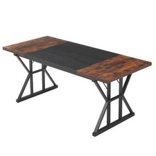 Uimoso Bureau de direction moderne 160 x 80 cm en marron et noir