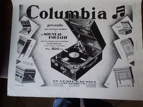 Columbia phonographe portatif - phonographe, portatif+